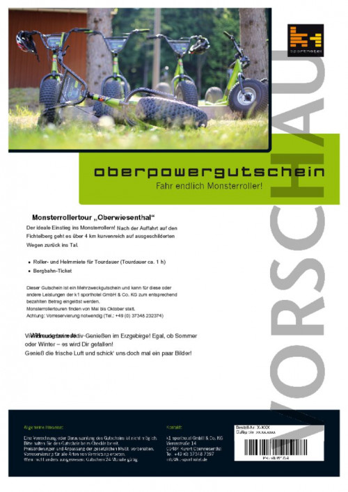 NEU! Rollertour „Oberwiesenthal Aktiv“